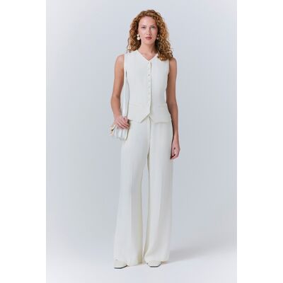 Ghost Reiko Straight Wide Leg Trousers Ivory female Ghost Reiko Straight Wide Leg Trousers Ivory female