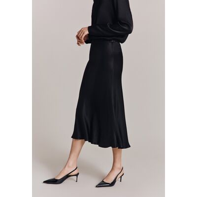 Ghost Luna Satin Slip Skirt Black female Ghost Luna Satin Slip Skirt Black female