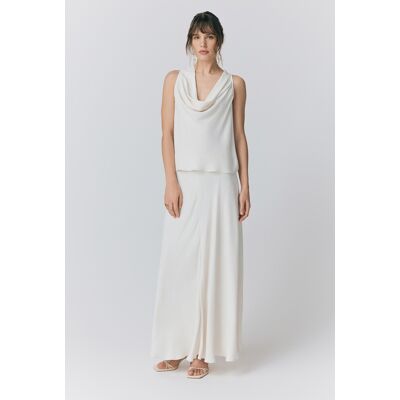 Ghost Adrianna Crepe Maxi Skirt Ivory female Ghost Adrianna Crepe Maxi Skirt Ivory female