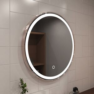 Aurora, Round LED Bathroom Mirror, 610mm - Rose Gold Aurora, Round LED Bathroom Mirror, 610mm - Rose Gold