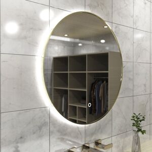 Luxe, 600mm LED Bathroom Mirror - Brushed Titanium Gold Luxe, 600mm LED Bathroom Mirror - Brushed Titanium Gold