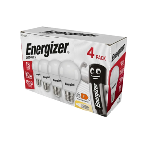 Energizer, 4 Pack - 8.5w E27 Screw LED Bulbs, Warm White