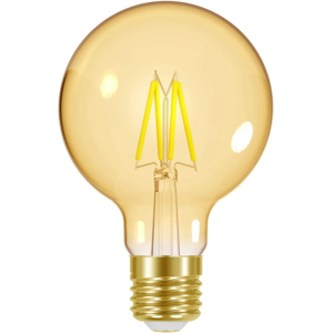 Energizer, LED Filament Gold G80 Lamp, E27 Screw, Dimmable Amber