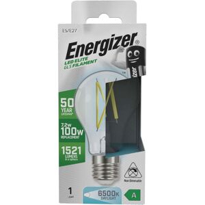 Energizer 7.2w LED Bulb - A Rated, GLS Filament E27 Screw - 6500K Cool White Energizer 7.2w LED Bulb - A Rated, GLS Filament E27 Screw - 6500K Cool White
