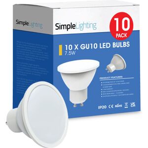 Simple Lighting 10 x 7.5w GU10 LED Spotlight - LED Spotlight Simple Lighting 10 x 7.5w GU10 LED Spotlight - LED Spotlight