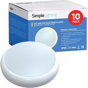 10 x 18w LED Polo Twist & Lock Bulkhead / Dome Lights 10 x 18w LED Polo Twist & Lock Bulkhead / Dome Lights