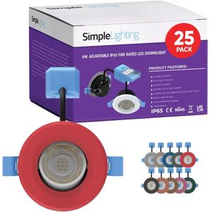 25 X 6w, Tilt/Adjustable IP65 Fire Rated LED Downlight - Various Finishes 25 X 6w, Tilt/Adjustable IP65 Fire Rated LED Downlight - Various Finishes