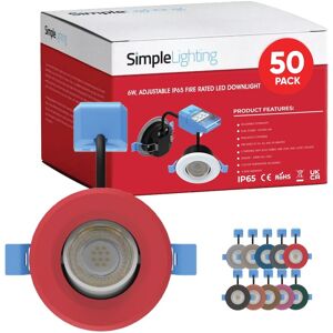 50 X 6w, Tilt/Adjustable IP65 Fire Rated LED Downlight - Various Finishes 50 X 6w, Tilt/Adjustable IP65 Fire Rated LED Downlight - Various Finishes