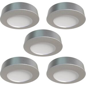 Simple Lighting 5 Pack Brushed Chrome Surface/Recessed Under-Cabinet Lights - Under-Cabinet Lights Simple Lighting 5 Pack Brushed Chrome Surface/Recessed Under-Cabinet Lights - Under-Cabinet Lights