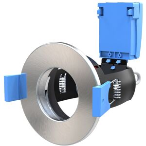 Open Can, GU10 Fire Rated Downlight, Fixed Brushed Chrome/Satin Nickel Open Can, GU10 Fire Rated Downlight, Fixed Brushed Chrome/Satin Nickel