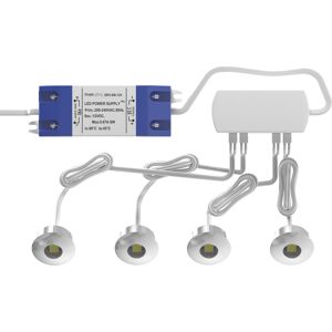 4 x LED Plinth Light Kit incl LED Driver - Natural White 4 x LED Plinth Light Kit incl LED Driver - Natural White