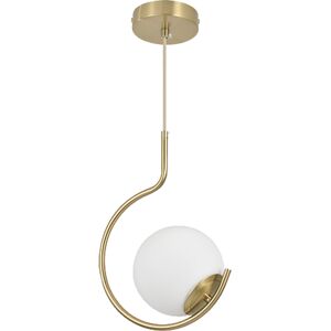 Hook Shaped Pendant Light with a Glass Sphere Hook Shaped Pendant Light with a Glass Sphere