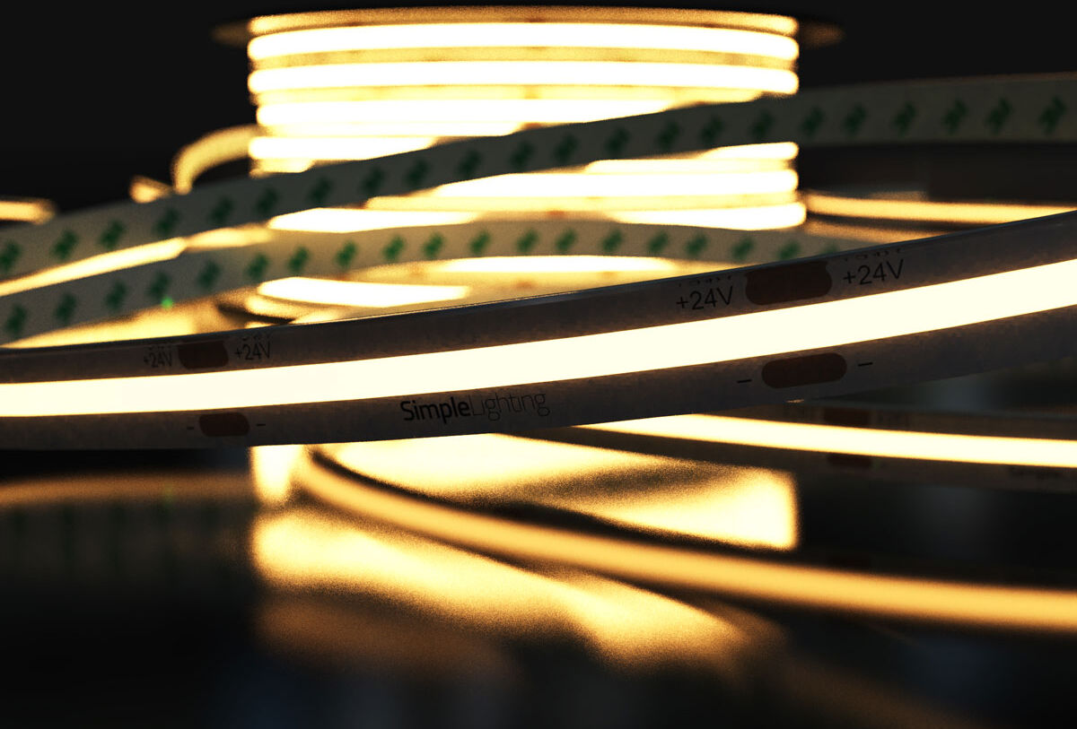 IP67 Dotless, Waterproof COB LED Strip , CRI 90, Cool, Natural or Warm White Light