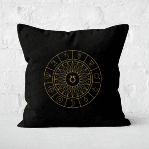 Decorsome Pressed Flowers Decorative Planet Symbols Square Cushion - 60x60cm - Soft Touch