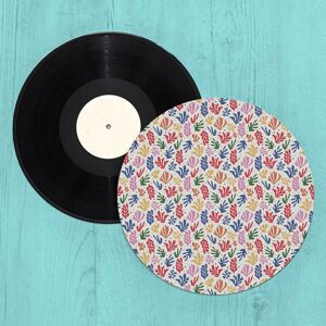 By IWOOT Colourful Coral Shapes Turntable Slip Mat