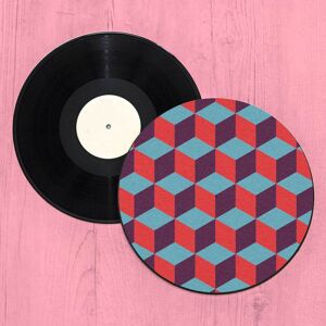 By IWOOT 3D Cube Illusion Record Player Slip Mat