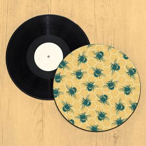 By IWOOT Bumble Bee Hive Record Player Slip Mat