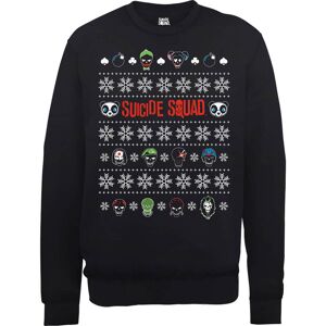 Original Hero DC Comics Suicide Squad Harley Joker Panda Faces Black Christmas Jumper - XXL Original Hero DC Comics Suicide Squad Harley Joker Panda Faces Black Christmas Jumper - XXL