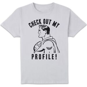 Original Hero DC Comics Superman Check Out My Profile T-Shirt - White - M Original Hero DC Comics Superman Check Out My Profile T-Shirt - White - M