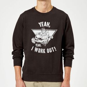 Original Hero DC Comics Superman I Work Out Sweatshirt - Black - S Original Hero DC Comics Superman I Work Out Sweatshirt - Black - S