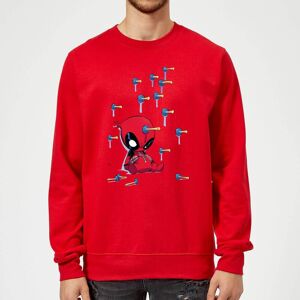 Original Hero Marvel Deadpool Cartoon Knockout Sweatshirt - Red - XXL Original Hero Marvel Deadpool Cartoon Knockout Sweatshirt - Red - XXL