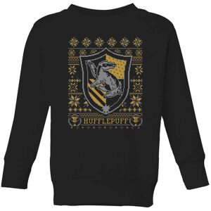 Original Hero Harry Potter Hufflepuff Crest Kids' Christmas Sweatshirt - Black - 9-10 Years Original Hero Harry Potter Hufflepuff Crest Kids' Christmas Sweatshirt - Black - 9-10 Years