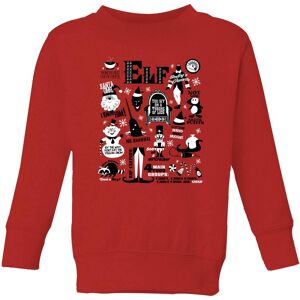Original Hero Elf Kids' Christmas Sweatshirt - Red - 7-8 Years Original Hero Elf Kids' Christmas Sweatshirt - Red - 7-8 Years