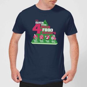 Original Hero Elf Food Groups Men's Christmas T-Shirt - Navy - XXL Original Hero Elf Food Groups Men's Christmas T-Shirt - Navy - XXL
