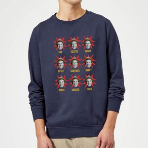 Original Hero Elf Faces Christmas Jumper - Navy - S Original Hero Elf Faces Christmas Jumper - Navy - S