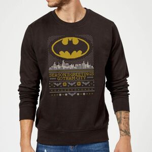 Original Hero DC Comics Batman Seasons Greetings From Gotham Christmas Sweatshirt - Black - XXL Original Hero DC Comics Batman Seasons Greetings From Gotham Christmas Sweatshirt - Black - XXL