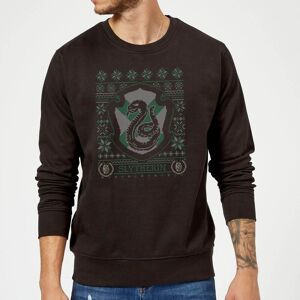 Original Hero Harry Potter Slytherin Crest Christmas Jumper - Black - M Original Hero Harry Potter Slytherin Crest Christmas Jumper - Black - M