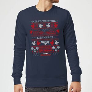 Original Hero National Lampoon Merry Christmas Knit Christmas Jumper - Navy - M Original Hero National Lampoon Merry Christmas Knit Christmas Jumper - Navy - M