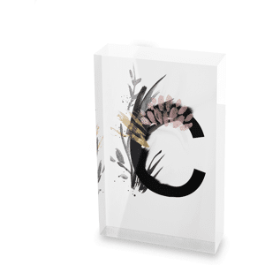 Wabi-Sabi - Letter Glass Block - 80mm x 60mm - C Wabi-Sabi - Letter Glass Block - 80mm x 60mm - C