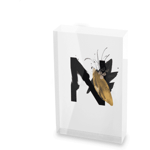 Wabi-Sabi - Letter Glass Block - 80mm x 60mm - N Wabi-Sabi - Letter Glass Block - 80mm x 60mm - N