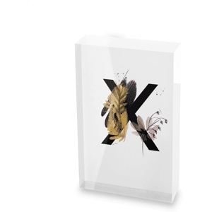 Wabi-Sabi - Letter Glass Block - 80mm x 60mm - X Wabi-Sabi - Letter Glass Block - 80mm x 60mm - X