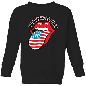 Original Hero Rolling Stones US Flag Kids' Sweatshirt - Black - 7-8 Years - Black Original Hero Rolling Stones US Flag Kids' Sweatshirt - Black - 7-8 Years - Black