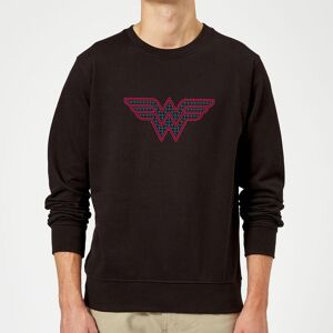 Original Hero Justice League Wonder Woman Retro Grid Logo Sweatshirt - Black - M Original Hero Justice League Wonder Woman Retro Grid Logo Sweatshirt - Black - M