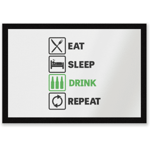 Decorsome Eat Sleep Game Repeat Entrance Mat Decorsome Eat Sleep Game Repeat Entrance Mat