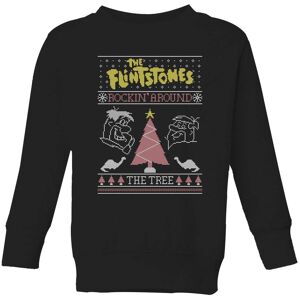 Original Hero Flintstones Rockin Around The Tree Kids' Christmas Jumper - Black - 11-12 Years Original Hero Flintstones Rockin Around The Tree Kids' Christmas Jumper - Black - 11-12 Years