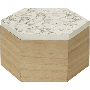 Premier Housewares Mimo Hexagon Trinket Box - White Faux Marble Premier Housewares Mimo Hexagon Trinket Box - White Faux Marble