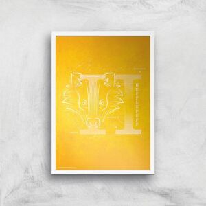 Warner Bros. Studios Harry Potter Hufflepuff Giclee Art Print - A3 - White Frame Warner Bros. Studios Harry Potter Hufflepuff Giclee Art Print - A3 - White Frame