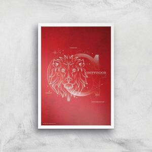 Warner Bros. Studios Harry Potter Gryffindor Giclee Art Print - A3 - White Frame Warner Bros. Studios Harry Potter Gryffindor Giclee Art Print - A3 - White Frame