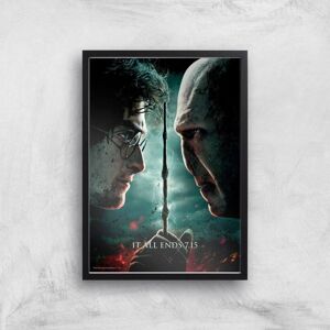 Warner Bros. Studios Harry Potter and the Deathly Hallows Part 2 Giclee Art Print - A3 - Black Frame Warner Bros. Studios Harry Potter and the Deathly Hallows Part 2 Giclee Art Print - A3 - Black Frame