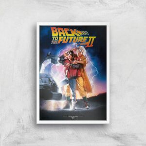 Universal Studios Back To The Future Part 2 Giclee Art Print - White Frame Universal Studios Back To The Future Part 2 Giclee Art Print - White Frame