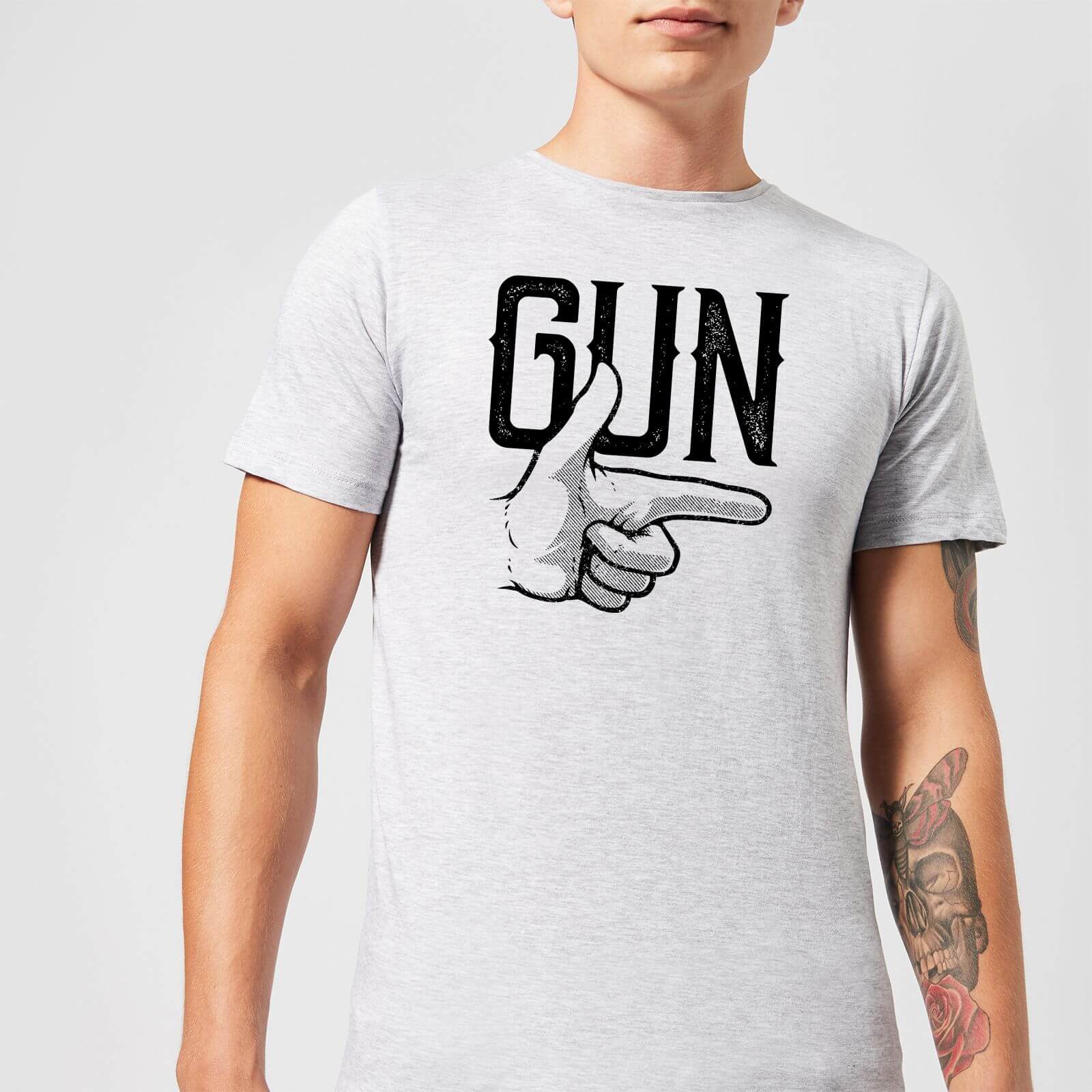 Duo Clothing Gun Men's T-Shirt - Grey - 5XL - Grey