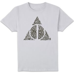 Original Hero Harry Potter Deathly Hallows Text Men's T-Shirt - White - 5XL