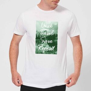 By IWOOT Work Travel Save Repeat Forest Photo Men's T-Shirt - White - XXL - White