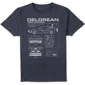 Original Hero Back To The Future DeLorean Schematic T-Shirt - Navy - XL Original Hero Back To The Future DeLorean Schematic T-Shirt - Navy - XL
