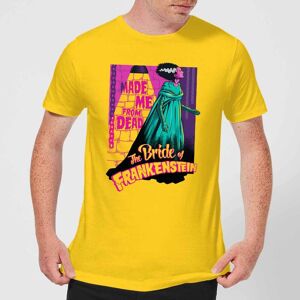 Universal Monsters Retro Bride Of Frankenstein Men's T-Shirt - Yellow - XXL Universal Monsters Retro Bride Of Frankenstein Men's T-Shirt - Yellow - XXL
