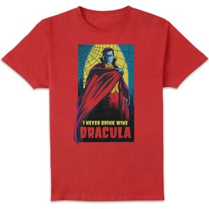 Universal Monsters Dracula Retro Men's T-Shirt - Red - L Universal Monsters Dracula Retro Men's T-Shirt - Red - L